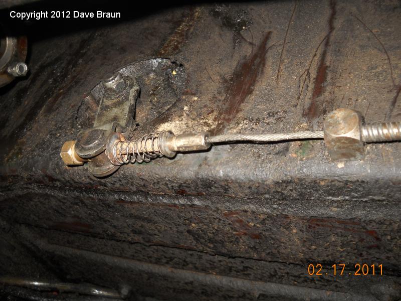 MGB1970/Restoration/Brakes/Parking brake cable install 05